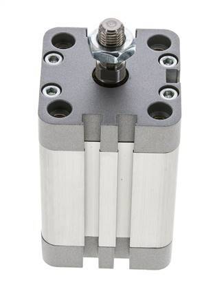 ISO 21287 Vérin Compact à Double Effet 40-40mm - Magnétique - Tige Filetée