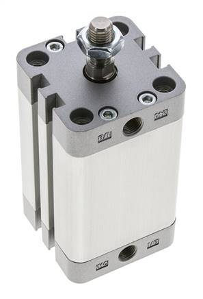 ISO 21287 Compact Double Acting Cylinder 40-50mm - Magnetic - Male Rod