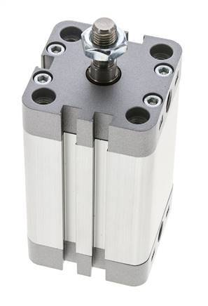 ISO 21287 Vérin Compact à Double Effet 40-50mm - Magnétique - Tige Filetée