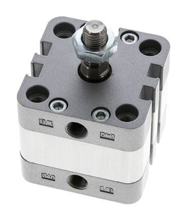ISO 21287 Vérin Compact à Double Effet 40-5mm - Magnétique - Tige Filetée