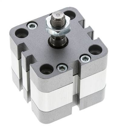 ISO 21287 Vérin Compact à Double Effet 40-5mm - Magnétique - Tige Filetée