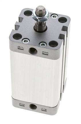 ISO 21287 Vérin Compact à Double Effet 40-60mm - Magnétique - Tige Filetée
