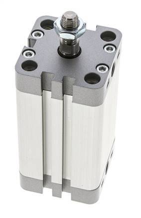 ISO 21287 Vérin Compact à Double Effet 40-60mm - Magnétique - Tige Filetée