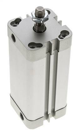 ISO 21287 Vérin Compact à Double Effet 40-80mm - Magnétique - Tige Filetée