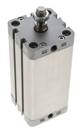 ISO 21287 Vérin Compact à Double Effet 50-100mm - Magnétique - Tige Filetée