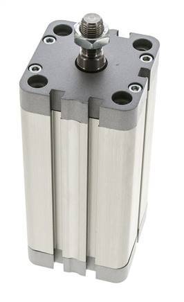 ISO 21287 Vérin Compact à Double Effet 50-100mm - Magnétique - Tige Filetée