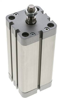 ISO 21287 Vérin Compact à Double Effet 50-100mm - Magnétique - Tige Filetée