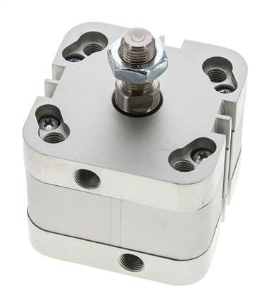 ISO 21287 Vérin Compact à Double Effet 50-10mm - Magnétique - Tige Filetée