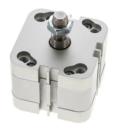 ISO 21287 Vérin Compact à Double Effet 50-10mm - Magnétique - Tige Filetée