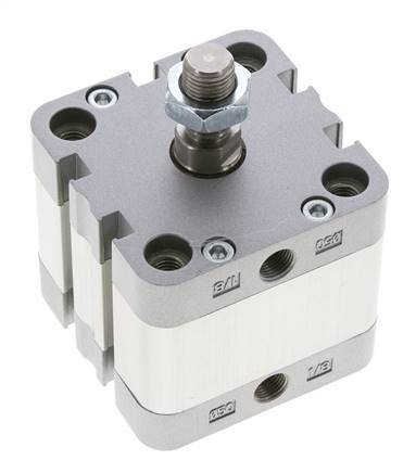 ISO 21287 Vérin Compact à Double Effet 50-15mm - Magnétique - Tige Filetée