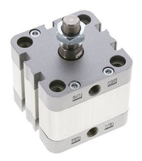 ISO 21287 Vérin Compact à Double Effet 50-15mm - Magnétique - Tige Filetée