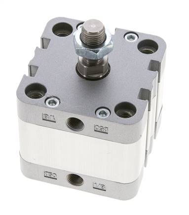 ISO 21287 Vérin Compact à Double Effet 50-15mm - Magnétique - Tige Filetée