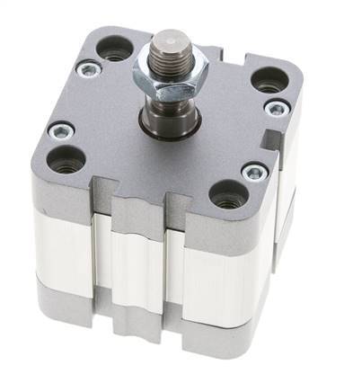 ISO 21287 Vérin Compact à Double Effet 50-15mm - Magnétique - Tige Filetée
