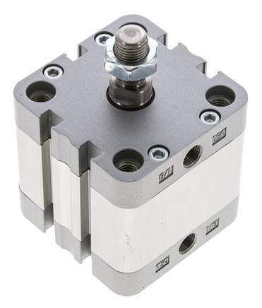 ISO 21287 Vérin Compact à Double Effet 50-20mm - Magnétique - Tige Filetée
