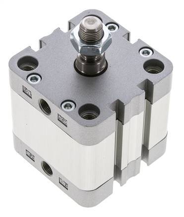 ISO 21287 Vérin Compact à Double Effet 50-20mm - Magnétique - Tige Filetée