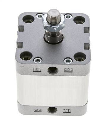 ISO 21287 Vérin Compact à Double Effet 50-25mm - Magnétique - Tige Filetée