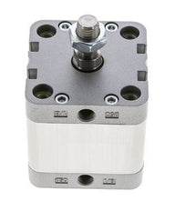 ISO 21287 Vérin Compact à Double Effet 50-25mm - Magnétique - Tige Filetée