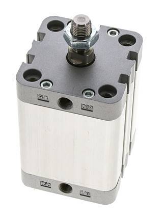 ISO 21287 Vérin Compact à Double Effet 50-50mm - Magnétique - Tige Filetée