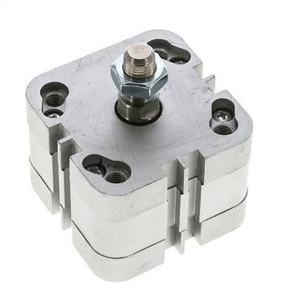 ISO 21287 Vérin Compact à Double Effet 50-5mm - Magnétique - Tige Filetée