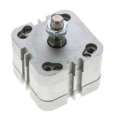 ISO 21287 Vérin Compact à Double Effet 50-5mm - Magnétique - Tige Filetée