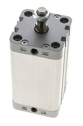 ISO 21287 Vérin Compact à Double Effet 50-80mm - Magnétique - Tige Filetée