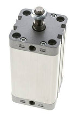 ISO 21287 Vérin Compact à Double Effet 50-80mm - Magnétique - Tige Filetée
