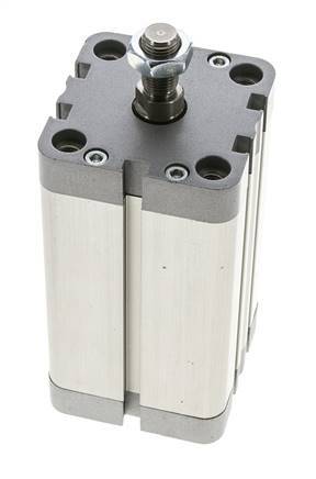 ISO 21287 Vérin Compact à Double Effet 50-80mm - Magnétique - Tige Filetée