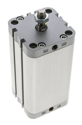 ISO 21287 Vérin Compact à Double Effet 63-100mm - Magnétique - Tige Filetée