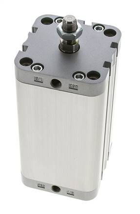 ISO 21287 Vérin Compact à Double Effet 63-100mm - Magnétique - Tige Filetée