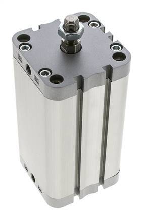 ISO 21287 Vérin Compact à Double Effet 63-100mm - Magnétique - Tige Filetée