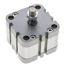 ISO 21287 Vérin Compact à Double Effet 63-10mm - Magnétique - Tige Filetée