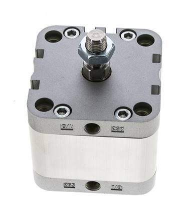 ISO 21287 Vérin Compact à Double Effet 63-20mm - Magnétique - Tige Filetée
