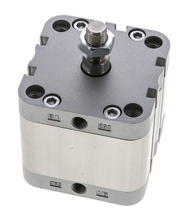 ISO 21287 Vérin Compact à Double Effet 63-25mm - Magnétique - Tige Filetée
