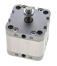 ISO 21287 Vérin Compact à Double Effet 63-25mm - Magnétique - Tige Filetée
