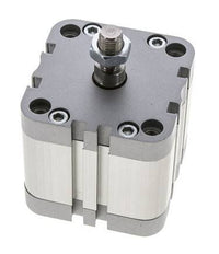 ISO 21287 Vérin Compact à Double Effet 63-25mm - Magnétique - Tige Filetée