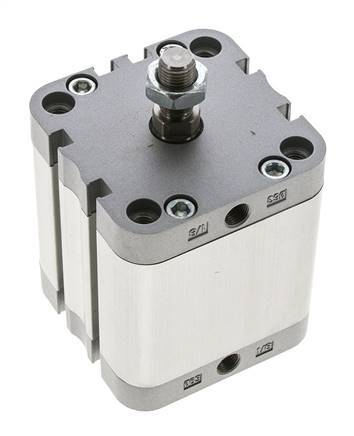 ISO 21287 Vérin Compact à Double Effet 63-40mm - Magnétique - Tige Filetée