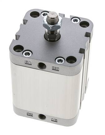 ISO 21287 Vérin Compact à Double Effet 63-50mm - Magnétique - Tige Filetée