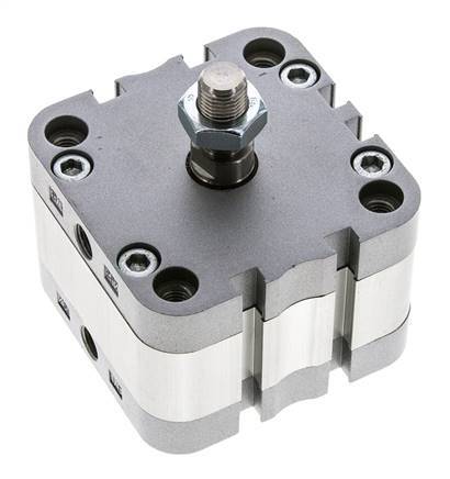 ISO 21287 Vérin Compact à Double Effet 63-5mm - Magnétique - Tige Filetée