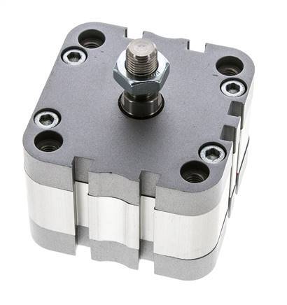 ISO 21287 Vérin Compact à Double Effet 63-5mm - Magnétique - Tige Filetée