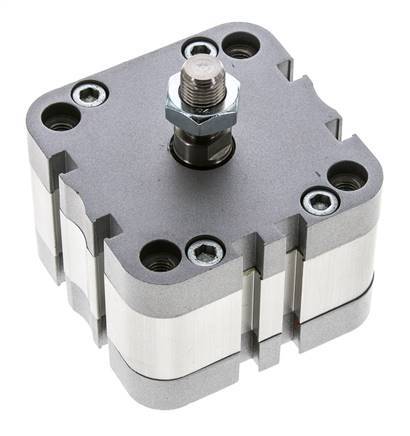 ISO 21287 Vérin Compact à Double Effet 63-5mm - Magnétique - Tige Filetée