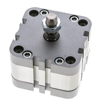 ISO 21287 Vérin Compact à Double Effet 63-5mm - Magnétique - Tige Filetée