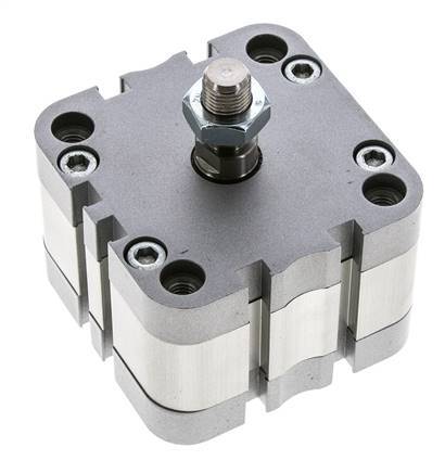 ISO 21287 Vérin Compact à Double Effet 63-5mm - Magnétique - Tige Filetée