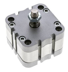 ISO 21287 Vérin Compact à Double Effet 63-5mm - Magnétique - Tige Filetée