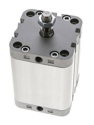 ISO 21287 Vérin Compact à Double Effet 63-60mm - Magnétique - Tige Filetée