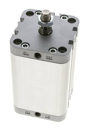 ISO 21287 Vérin Compact à Double Effet 63-80mm - Magnétique - Tige Filetée