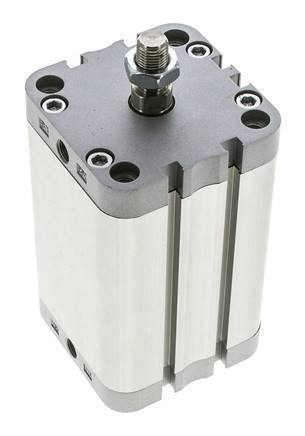 ISO 21287 Vérin Compact à Double Effet 63-80mm - Magnétique - Tige Filetée