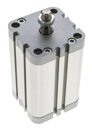 ISO 21287 Vérin Compact à Double Effet 63-80mm - Magnétique - Tige Filetée