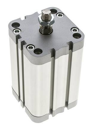 ISO 21287 Vérin Compact à Double Effet 63-80mm - Magnétique - Tige Filetée