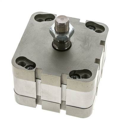 ISO 21287 Vérin Compact à Double Effet 80-10mm - Magnétique - Tige Filetée