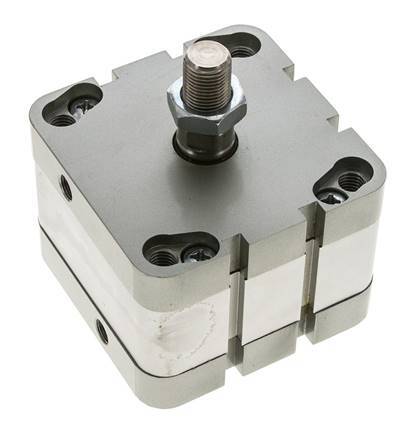 ISO 21287 Vérin Compact à Double Effet 80-15mm - Magnétique - Tige Filetée